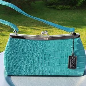 NWT small blue turquoise Purse Handbag kisslock